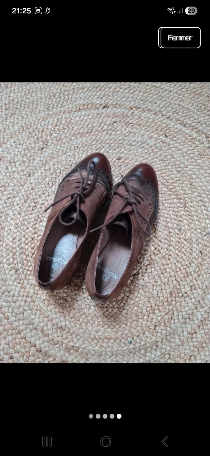 Sapatos derby marrons 38 – photo 2